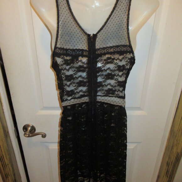 Royal Bones / Daang Goodman Black Lace Slip Dress, Medium Hot Topic - Picture 3 of 11